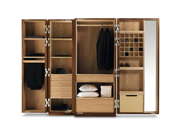 NUIT - Wardrobe in blockboard and solid wood by Riva 1920 - view 3
